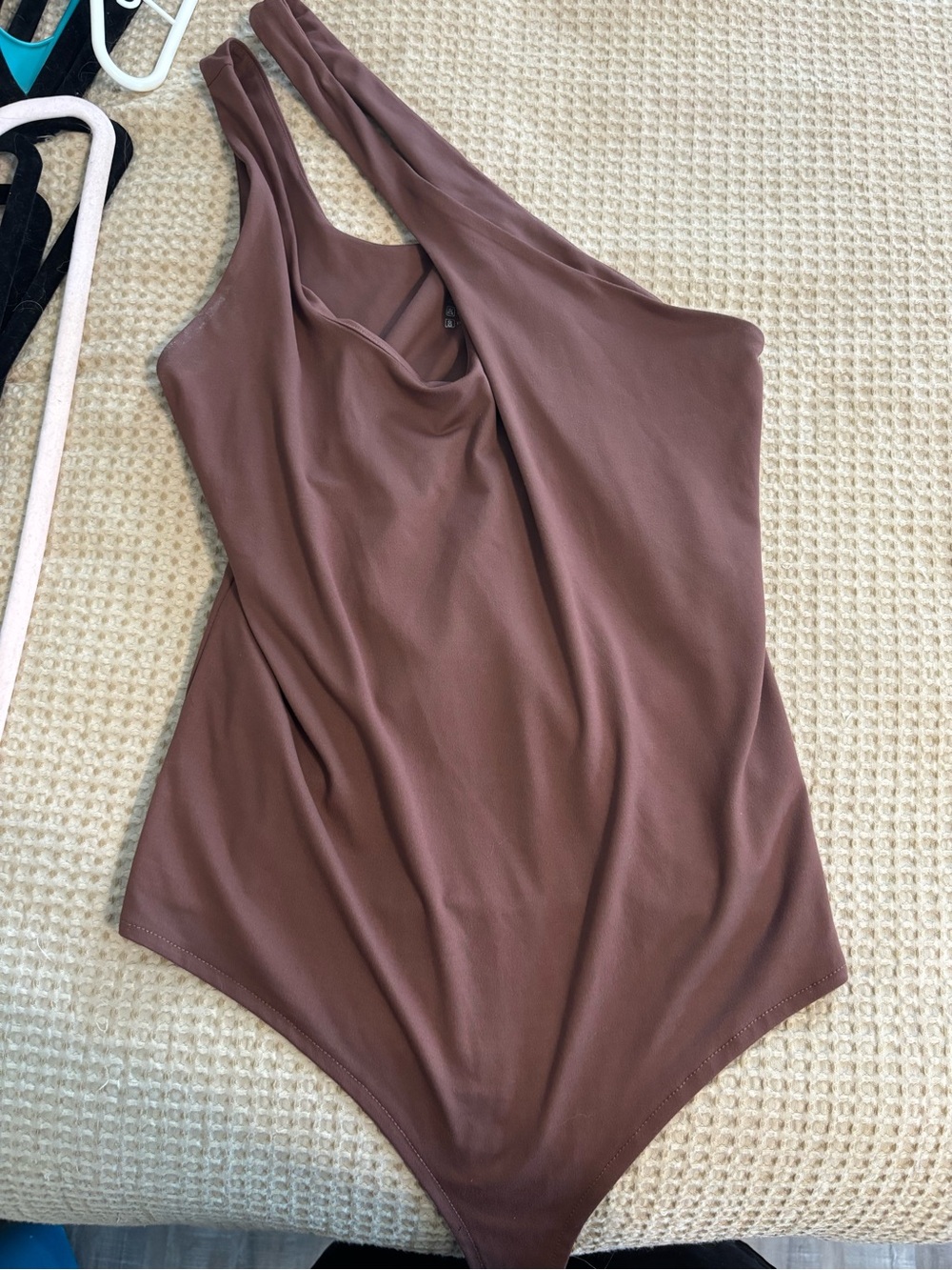 Brown Sleeveless Bodysuit Top - Women's